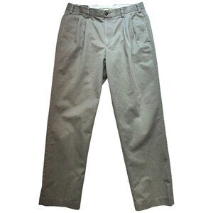 Orvis Men's Straight Leg Chino Pants Pleated Front Size 36 Light Gray Pockets